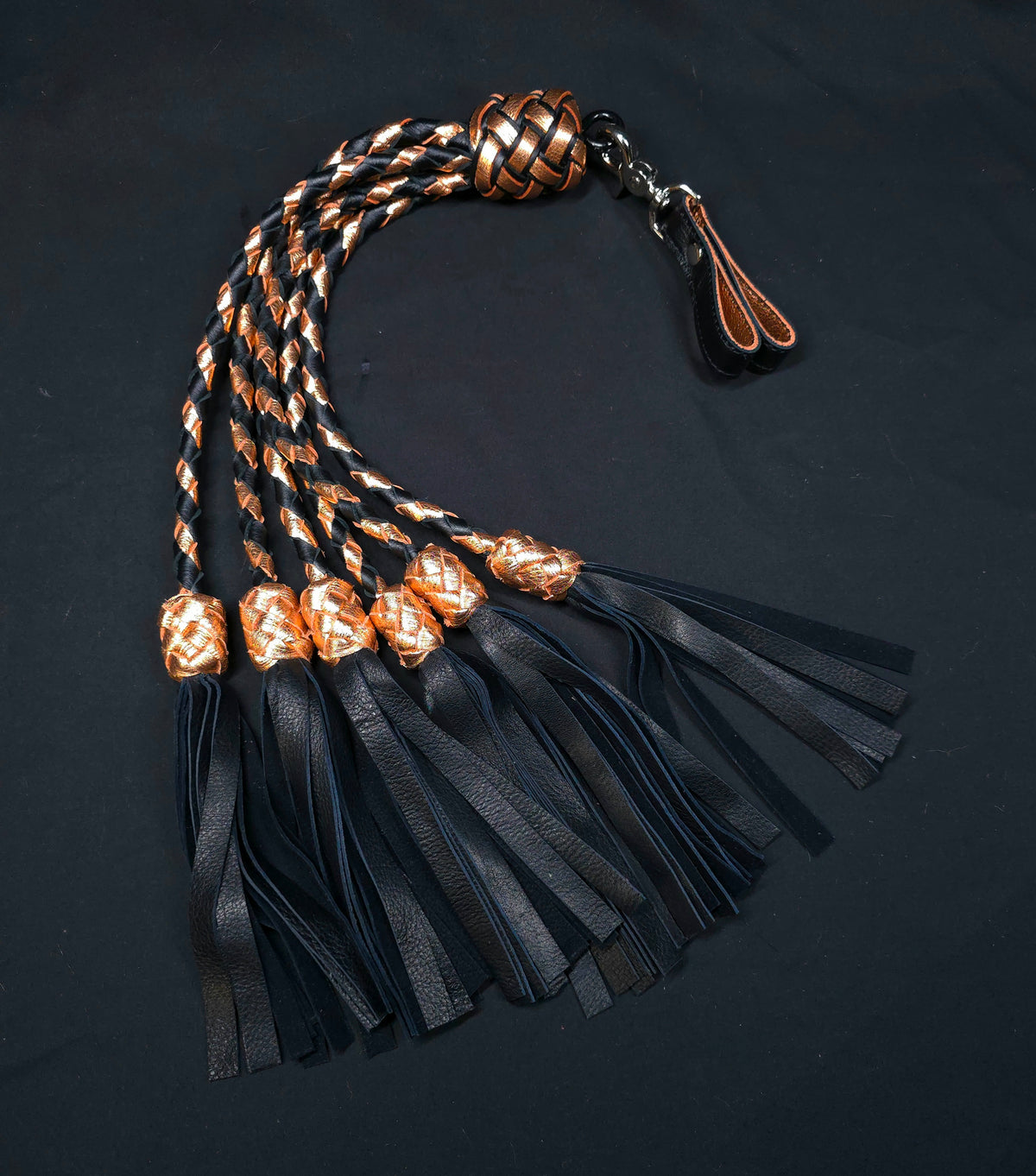 Rose Gold Deerskin Thumper Finger Flogger- In Stock