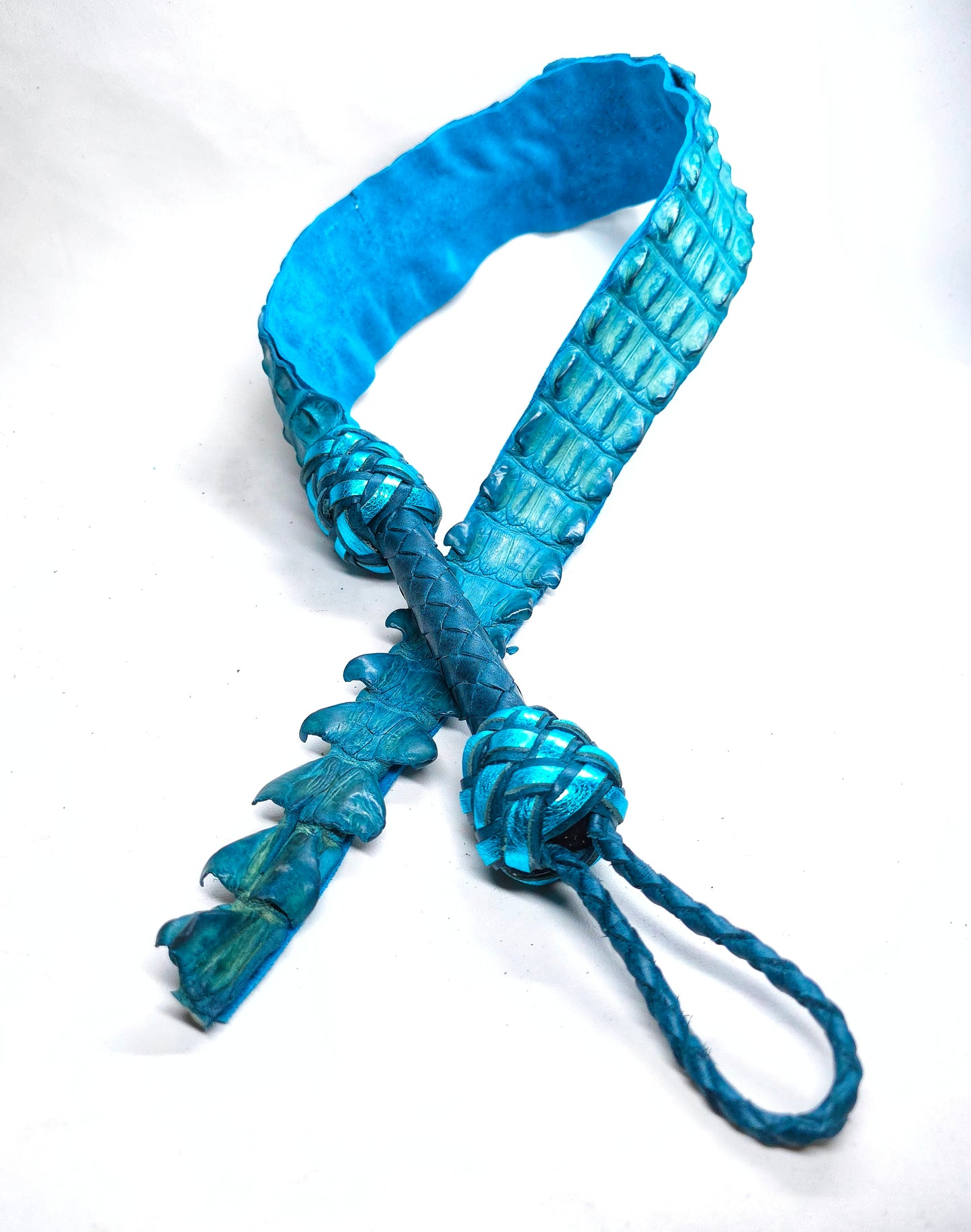 Alligator Dragon Tail- Teal- Made to Order