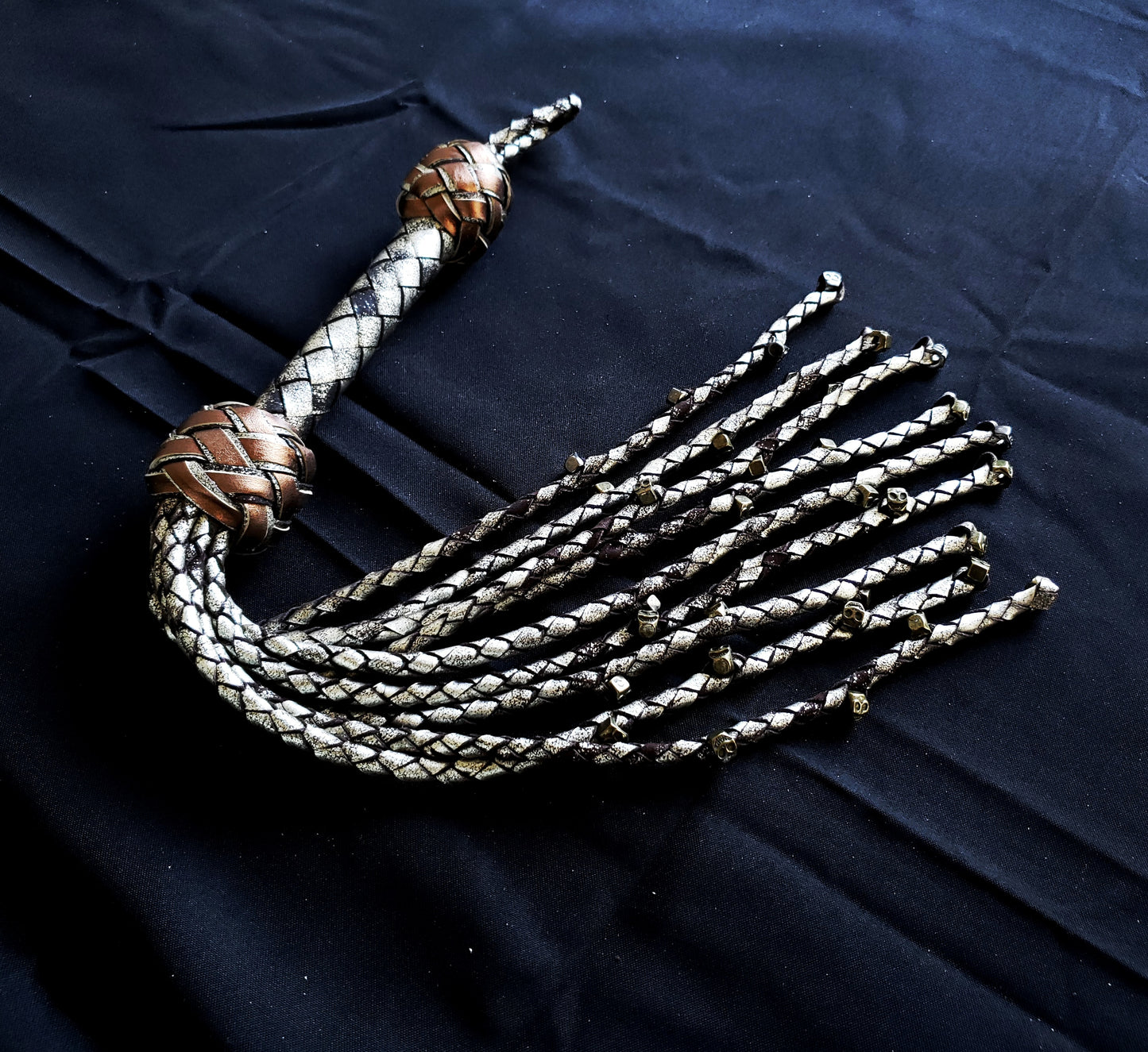 Repentance- Metal Skull Cat O Nine Tails- Made to Order