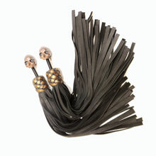 Load image into Gallery viewer, Skull Finger Floggers with Deerskin tails- In Stock