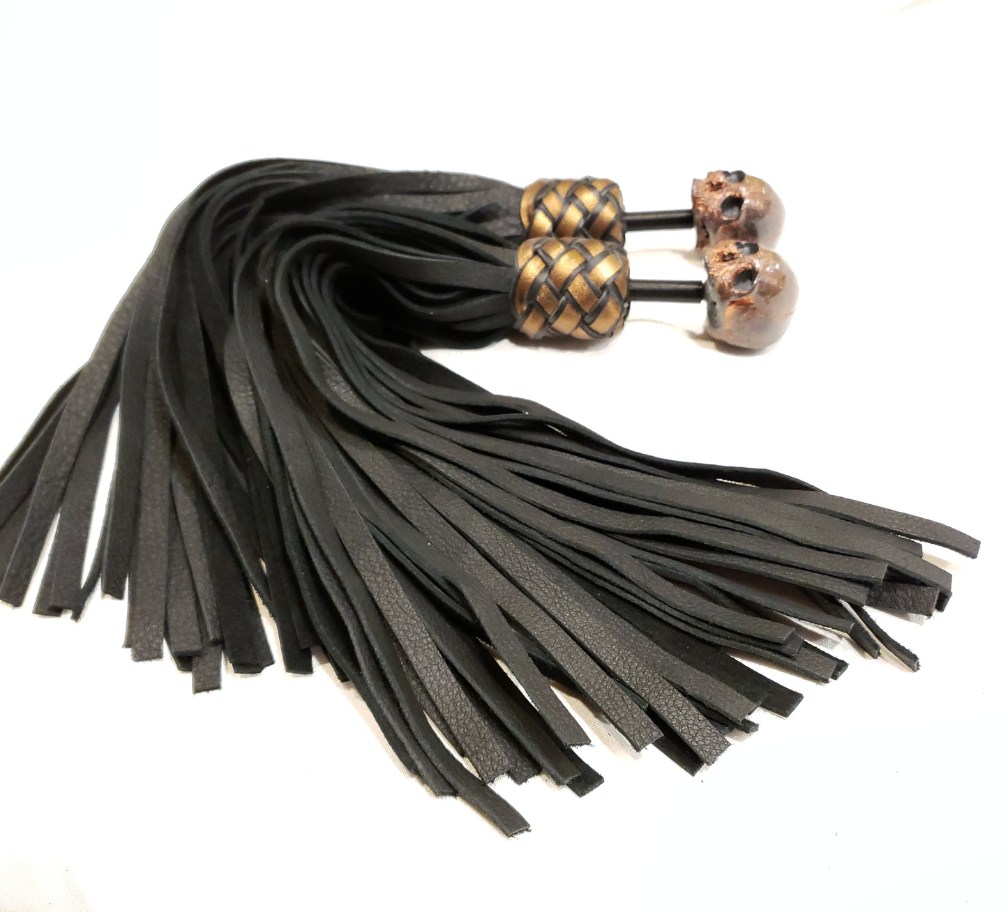 Skull Finger Floggers with Deerskin tails- Made to Order