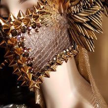 Load image into Gallery viewer, Valkyrie Feather Headdress - Festival Headdress, Mardi Gras Headress