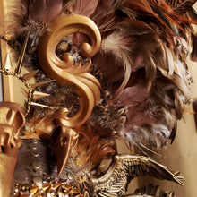 Load image into Gallery viewer, Valkyrie Feather Headdress - Festival Headdress, Mardi Gras Headress