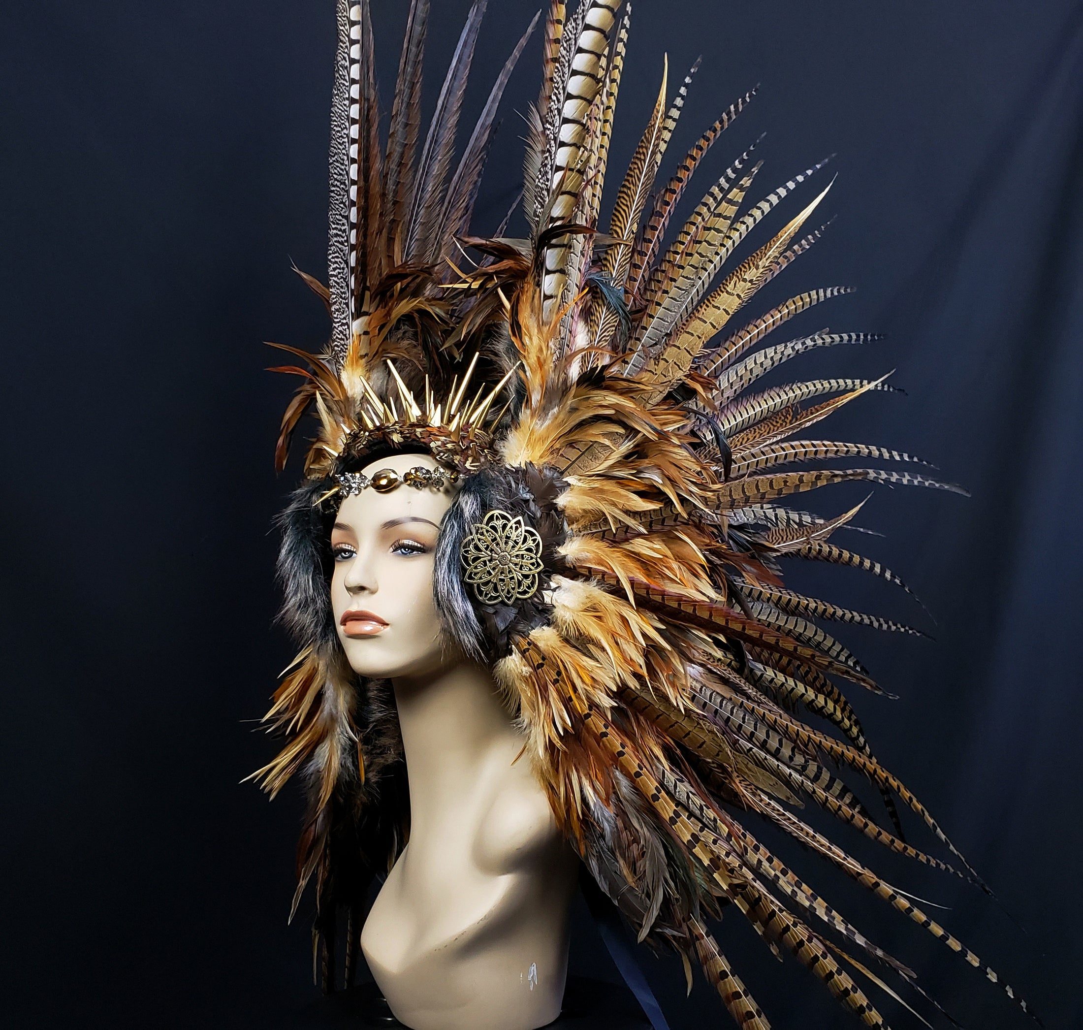Echo Headdress- Icarus Collection - Made to Order – Firebird Leather