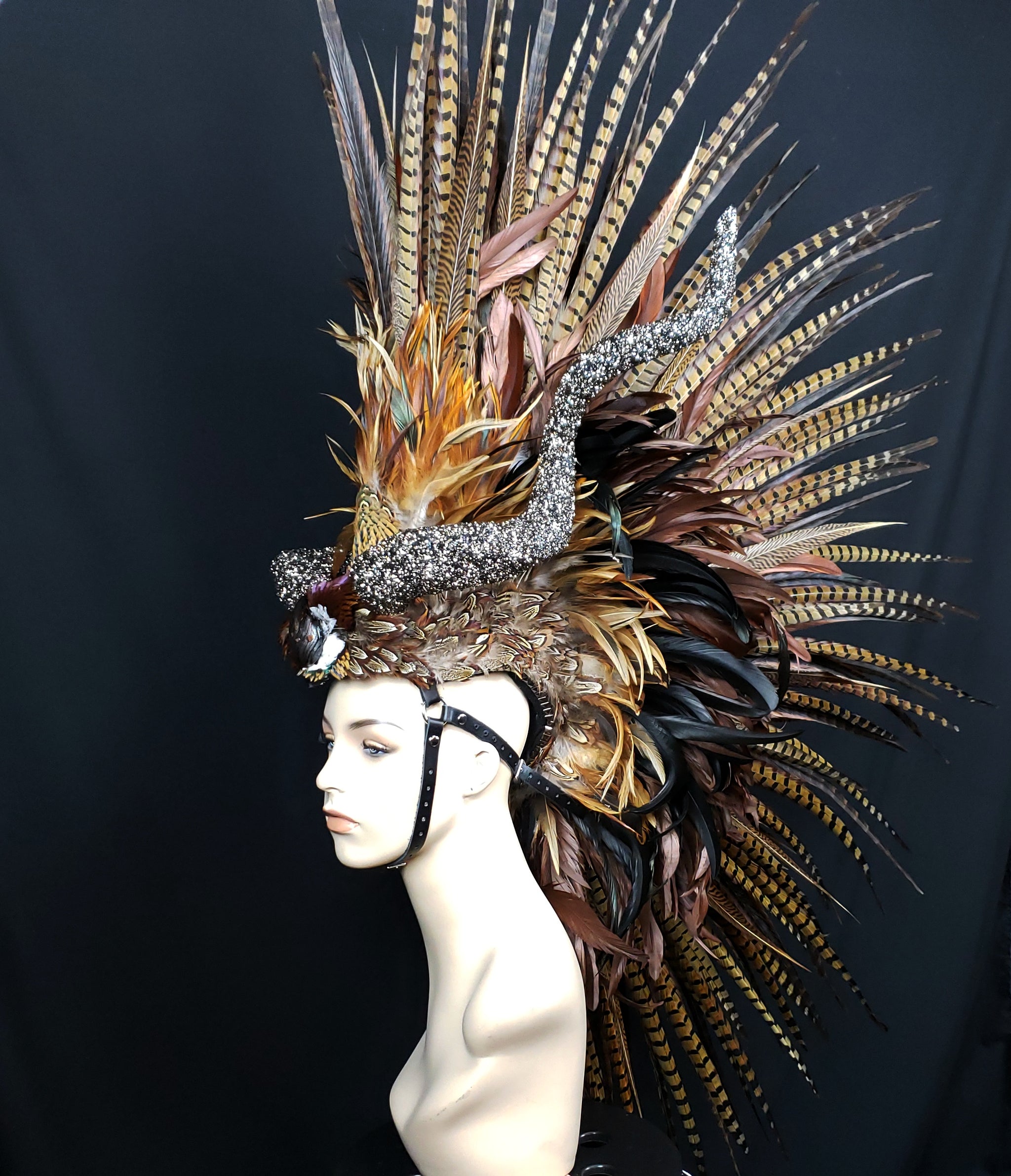 Hunter Headdress- Icarus Collection – Firebird Leather