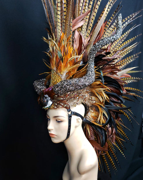 Hunter Headdress- Icarus Collection – Firebird Leather