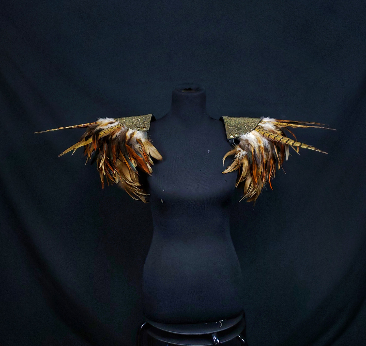 The Echo Feather Shoulder piece - Icarus Collection - made to Order