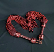Load image into Gallery viewer, Black Cherry Bison Floggers- Made to Order