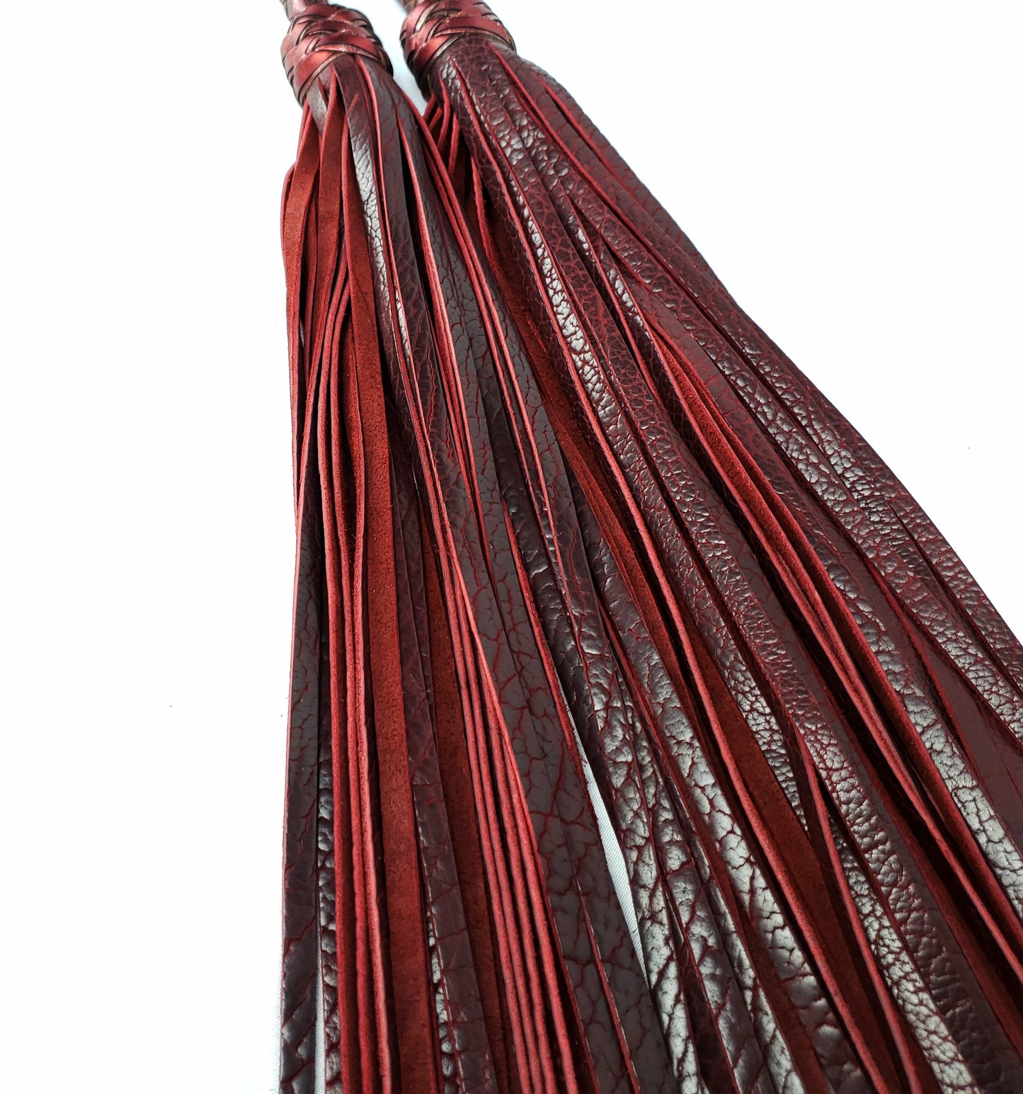 Black Cherry Bison Floggers XL- Made to Order