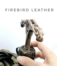 Load image into Gallery viewer, The Gemini Handle Floggers with Black Velvet Leather tails