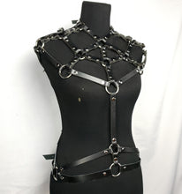 Load image into Gallery viewer, Queen of the Nile Leather Harness, BDSM Chest Harness