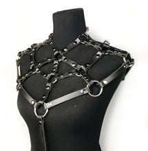 Load image into Gallery viewer, Queen of the Nile Leather Harness, BDSM Chest Harness