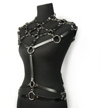 Load image into Gallery viewer, Queen of the Nile Leather Harness, BDSM Chest Harness