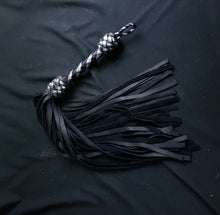 Load image into Gallery viewer, Black and Silver Elk Flogger - In Stock