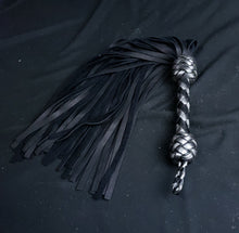 Load image into Gallery viewer, Black and Silver Elk Flogger - In Stock