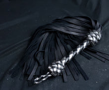 Load image into Gallery viewer, Black and Silver Elk Flogger - In Stock