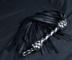 Black and Silver Elk Flogger - In Stock