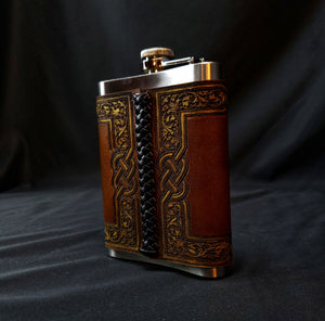 Thor's Hammer Leather Flask
