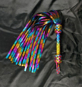 Rainbow Prism Leather Floggers- In stock