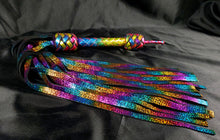 Load image into Gallery viewer, Rainbow Prism Leather Floggers- In stock