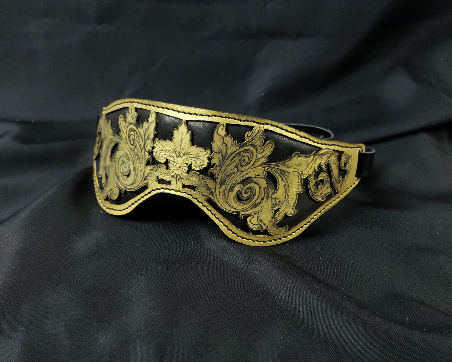 Venice on Fire Black Blindfold- Made to Order