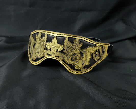 Venice on Fire Black Blindfold- Made to Order