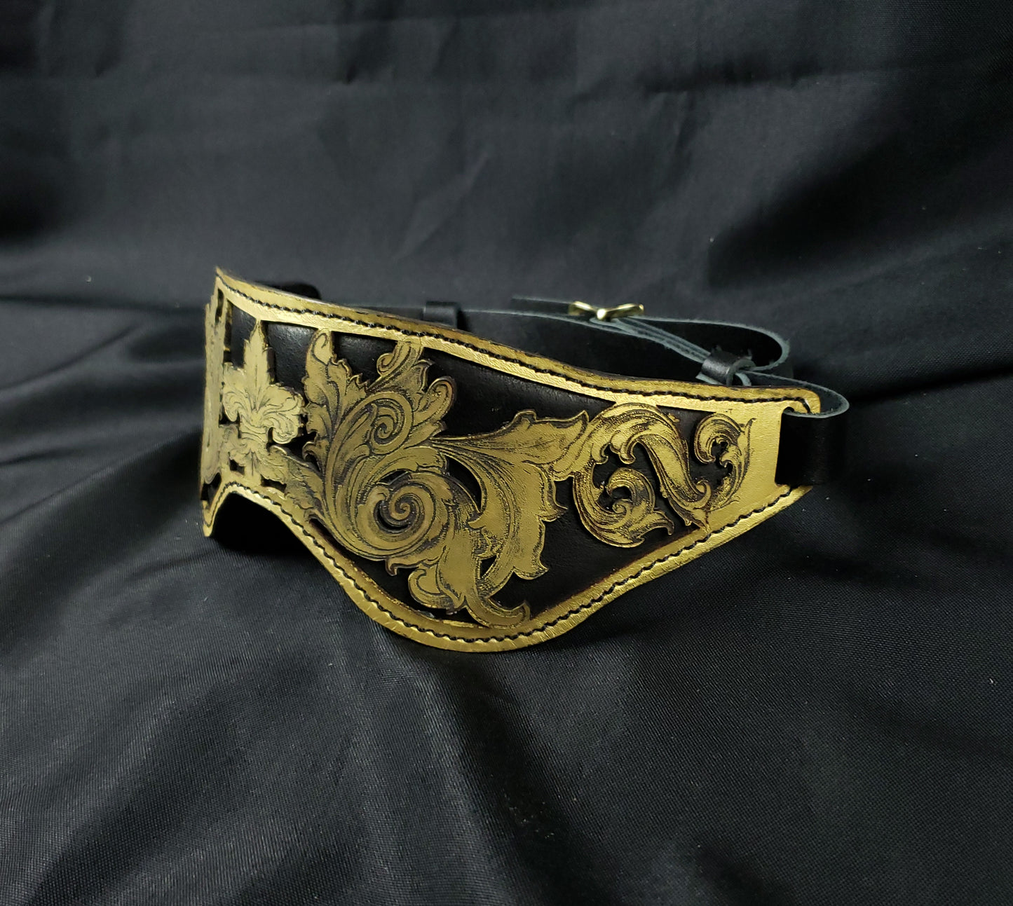 Venice on Fire Black Blindfold- Made to Order