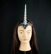 Load image into Gallery viewer, Silver Unicorn Horn - In stock