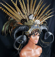 Load image into Gallery viewer, Empress II Horned Headdress - In Stock