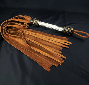 Rattlesnake bone Nubuck Flogger