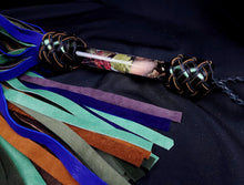 Load image into Gallery viewer, Twilight Garden Elk and Suede Flogger