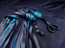Load image into Gallery viewer, Black and Teal Deer Finger Floggers- In Stock