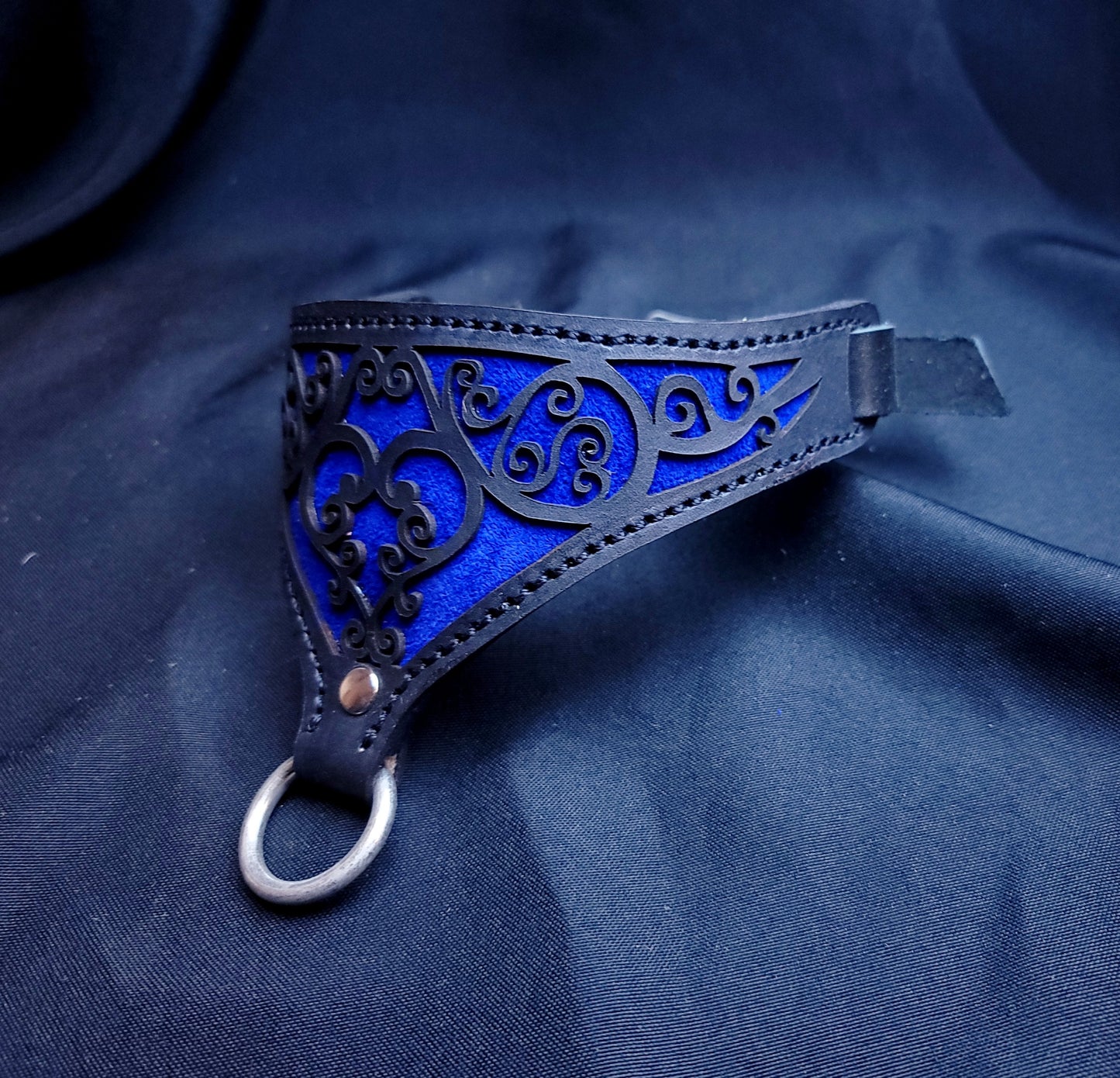 Blue Heart Filigree Collar - Made to Order