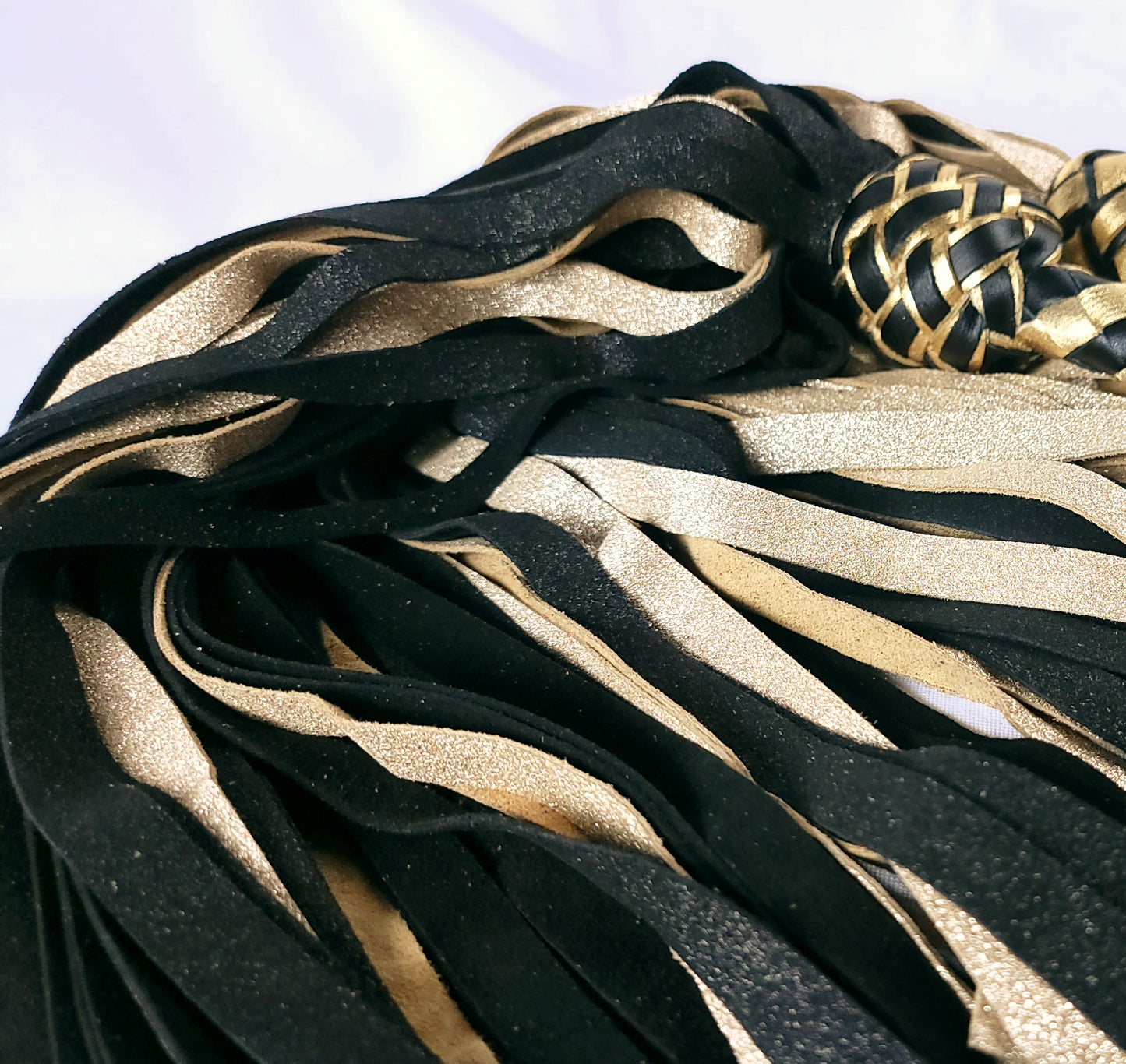 Black and Gold Mop Floggers- Pair - Made to Order