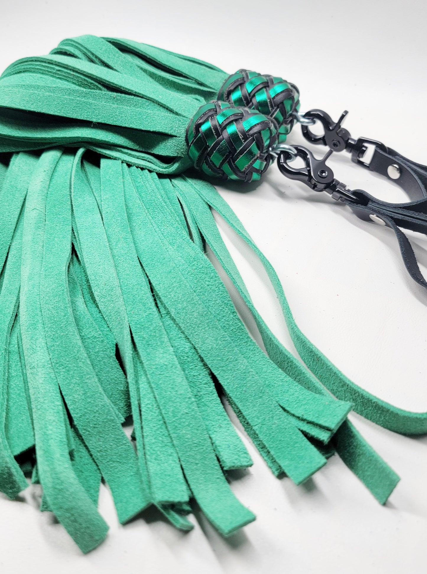 Green Suede Finger Floggers- In Stock