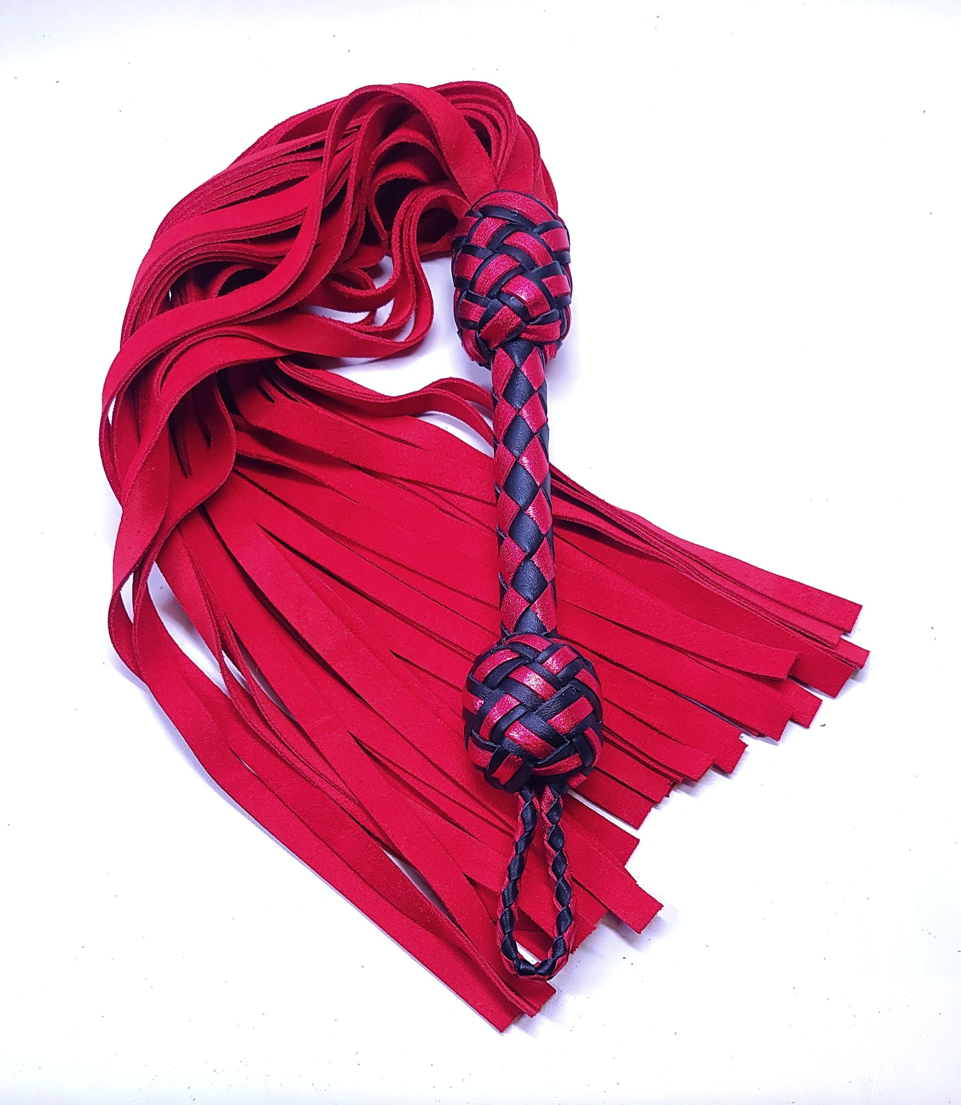 Rouge Short Suede Flogger Leather Handle