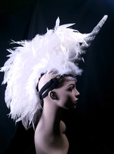 Load image into Gallery viewer, White Unicorn Headdress