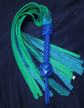 Load image into Gallery viewer, Blue and Green Flogger- In Stock