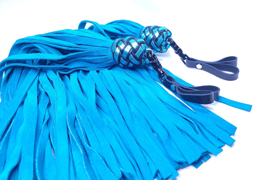 Teal Suede Finger Floggers- In Stock