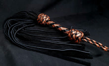 Load image into Gallery viewer, Rose Gold Flogger with Black Velvet Leather Tails- In Stock
