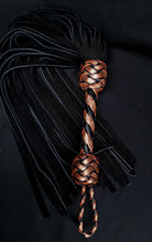 Load image into Gallery viewer, Rose Gold Flogger with Black Velvet Leather Tails- In Stock