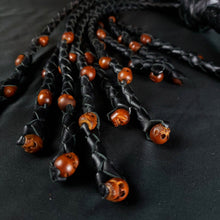 Load image into Gallery viewer, Voodoo Black Skull Cat O Nine Flogger- Made to Order