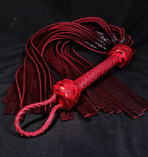 Load image into Gallery viewer, Black Cherry Bison Floggers XL- Made to Order