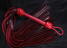 Load image into Gallery viewer, Black Cherry Bison Floggers XL- Made to Order