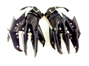 Black  Leather Claw Gloves Armor- Size L - In Stock