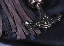 Load image into Gallery viewer, The Gemini Handle Floggers with Black Velvet Leather tails