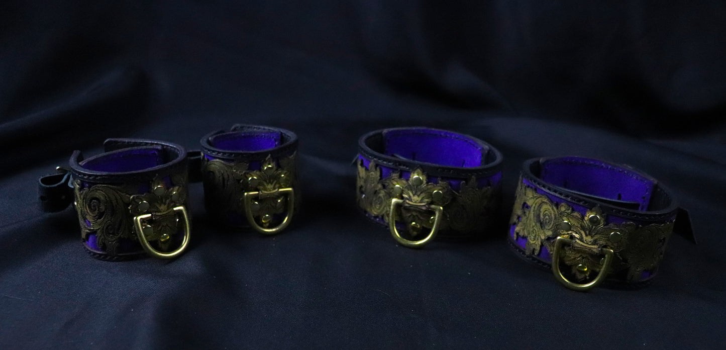 Venice on Fire  Ankle and or Wrist cuffs -Made to Order