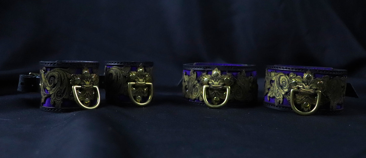 Venice on Fire  Ankle and or Wrist cuffs -Made to Order