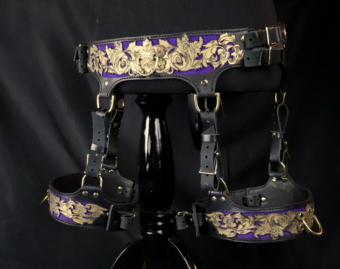 Venice on Fire Restraints- Thigh Cuffs and Belt - Made to Order