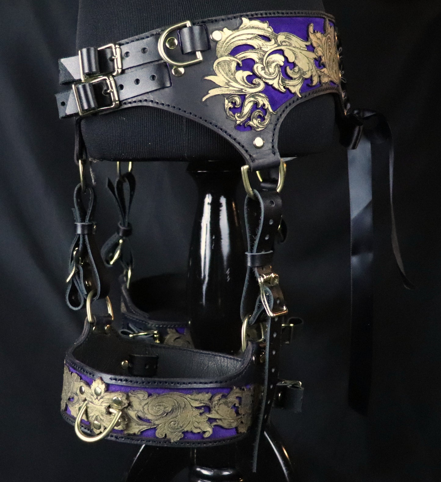 Venice on Fire Restraints- Thigh Cuffs and Belt - Made to Order